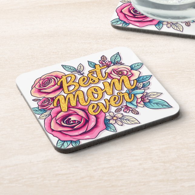 Floral Modern Luxury Gift Collection Beverage Coaster (Left Side)