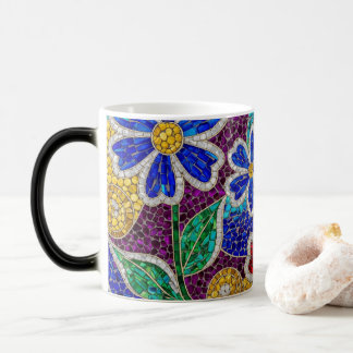 floral modern mosaic pattern ceramic mug