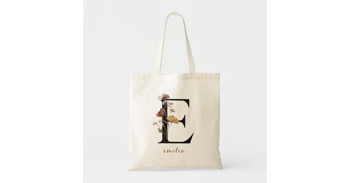 Modern Monogram Tote Bags