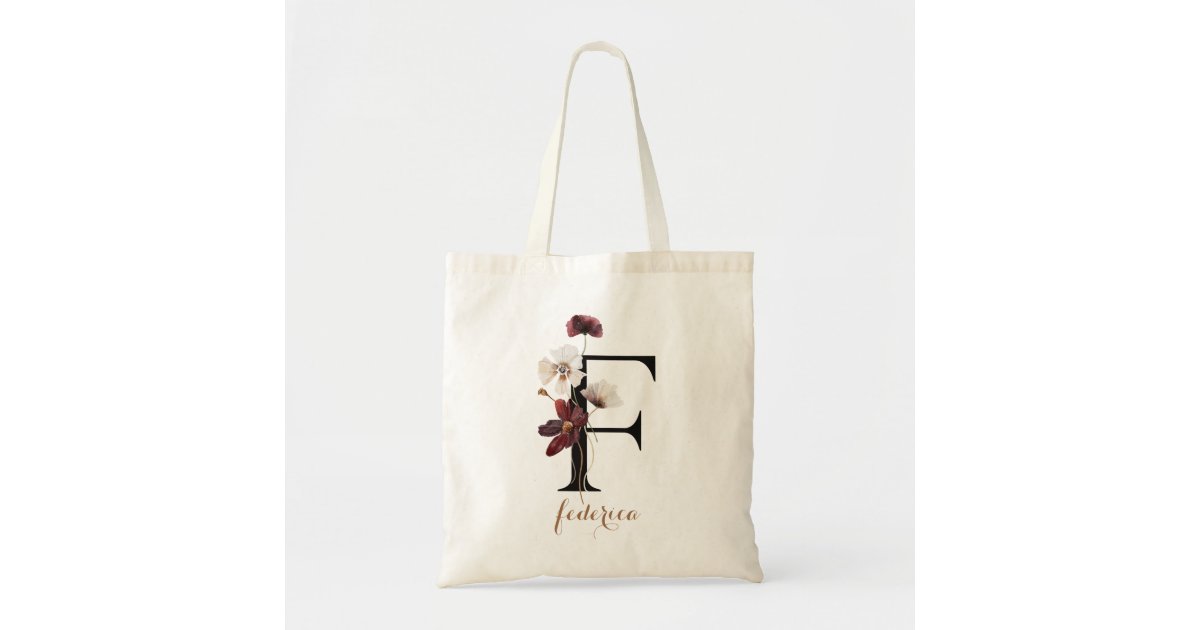 Modern Monogram Tote Bags