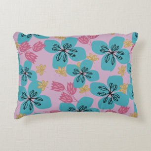 floral modern pink girly accent pillow