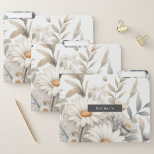 Floral modern retro autumn elegant file folder
