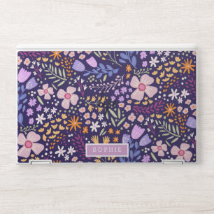 Floral Modern Wildflowers Girly Elegant Stylish HP Laptop Skin