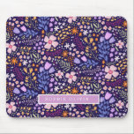Floral Modern Wildflowers Girly Elegant Stylish Mouse Pad<br><div class="desc">A wonderful stylish apron with a hand illustrated pattern of wonderful wildflower. Personalize to your liking.</div>