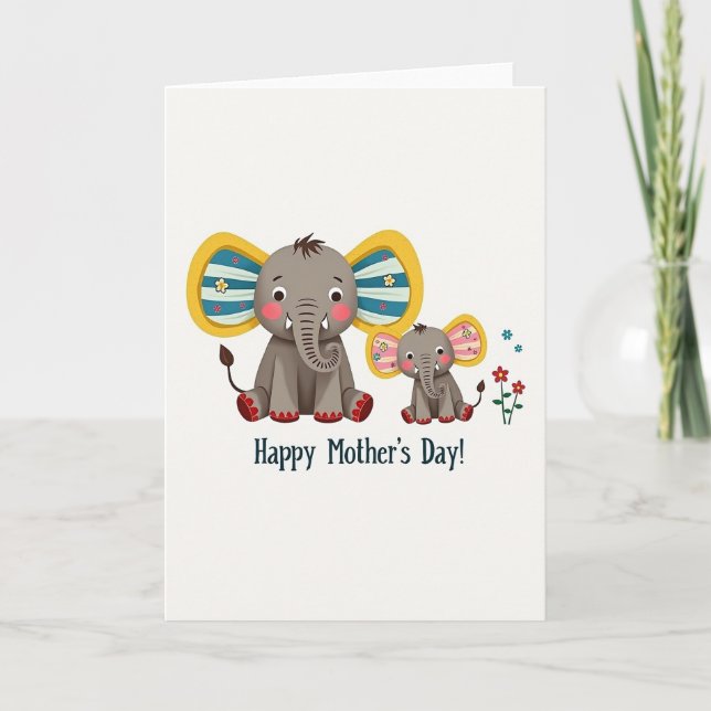 Floral Mom And Baby Card (Front)