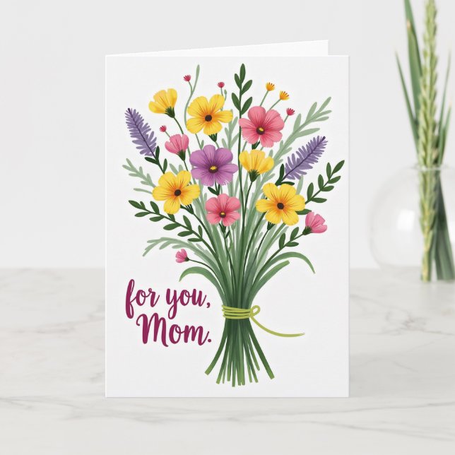 Floral Mom For You Card (Front)