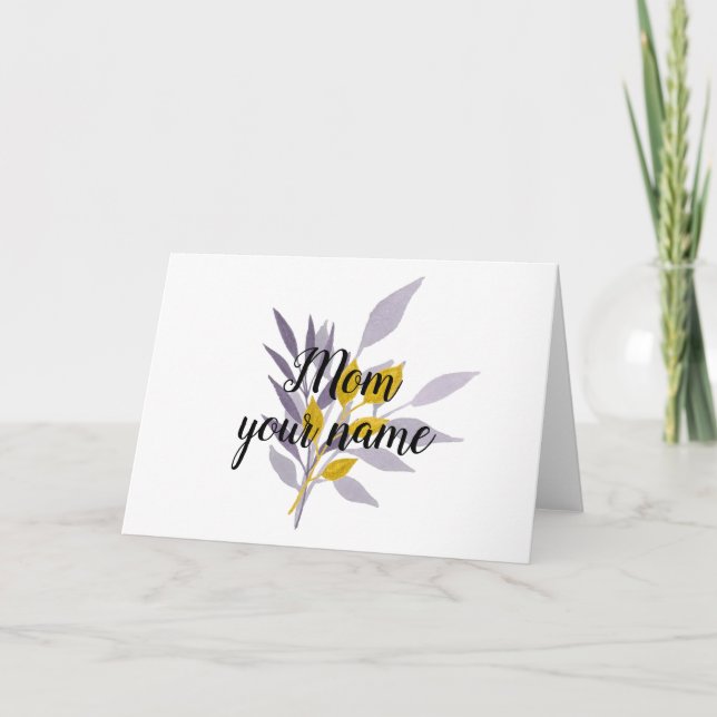 Floral Mom Gift 1 Card (Front)