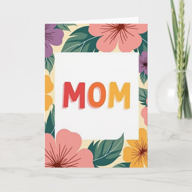 Floral Mom Graphic Art Card (Front)