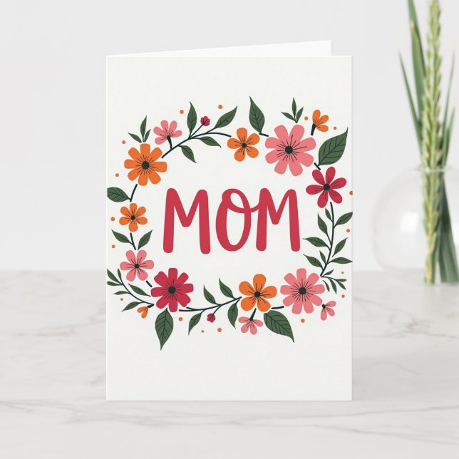 Floral Mom Graphic Card (Front)