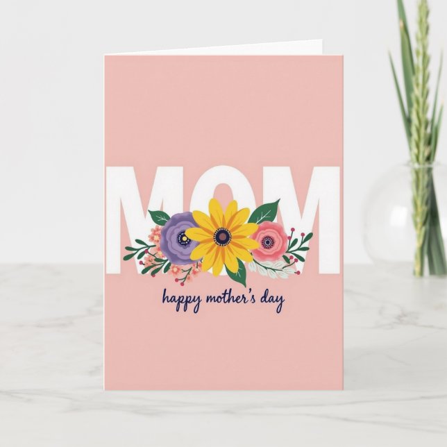 Floral Mom Happy Day Card (Front)