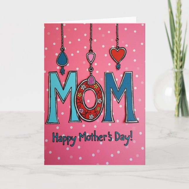 Floral Mom Happy Mothers Day Card (Front)