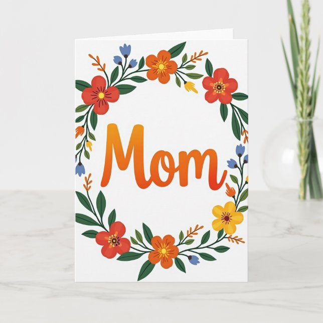 Floral Mom Illustration Card (Front)