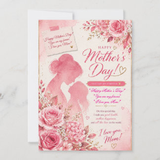 Floral Mom Love Card 5x7