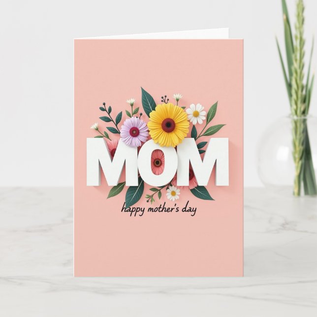 Floral Mom Mothers Day Card (Front)
