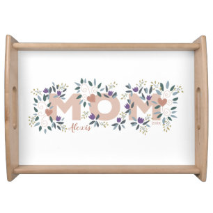 Floral Mom Mother's Day Custom Serving Tray