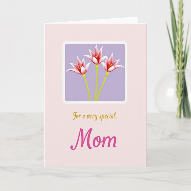 Floral Mom Special Day Card (Front)