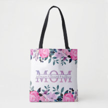 Floral Mom split Monogram with kids names
