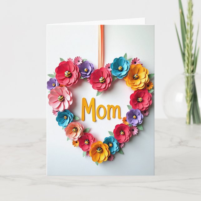 Floral Moms Day Art Card (Front)