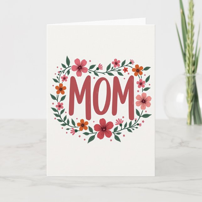 Floral Moms Day Card (Front)