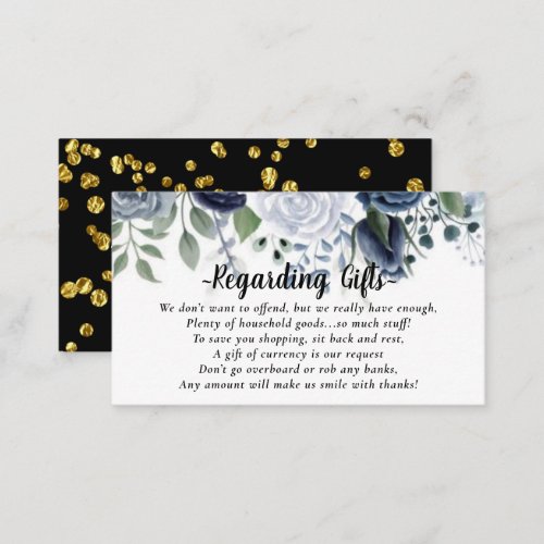 Floral Money Over Gifts Bridal Shower Fund Cards