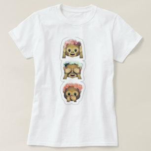 Floral Monkey Emojis Tee