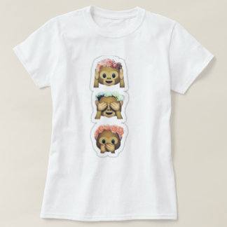 Floral Monkey Emojis Tee