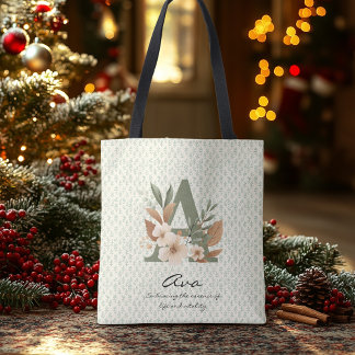 Floral Monogram A – Botanical Letter Art of Vitali Crossbody Bag