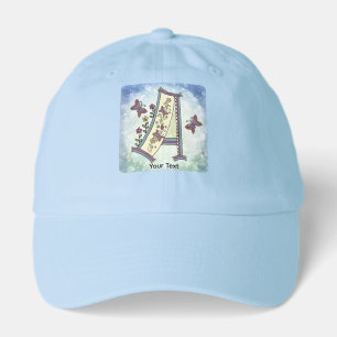 floral Monogram A t-shirt Hat