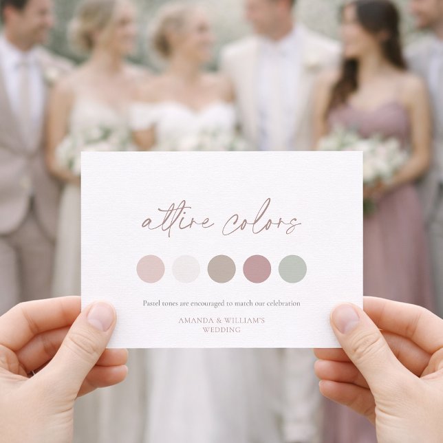 Floral Monogram Attire Colors Card (Creator Uploaded)