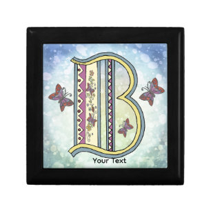 floral Monogram B Gift Box