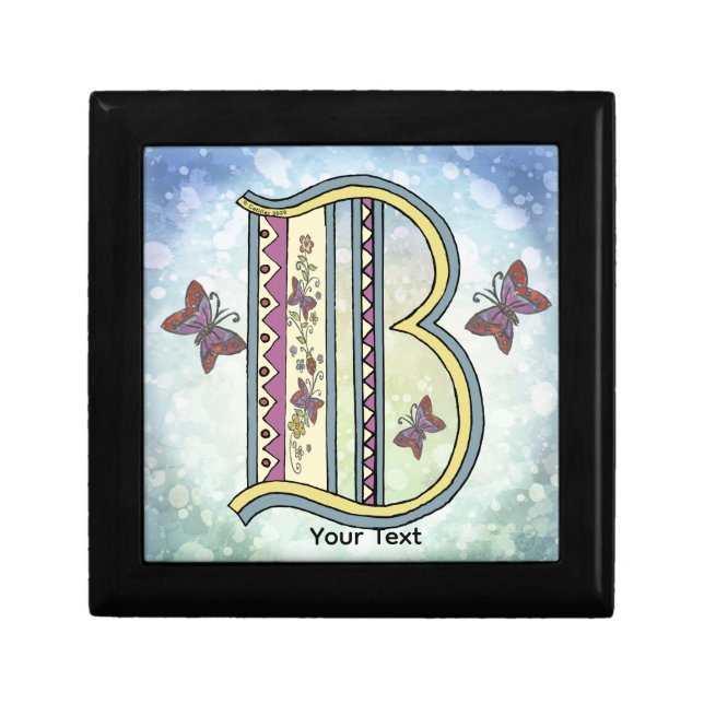 floral Monogram B  Gift Box (Front)