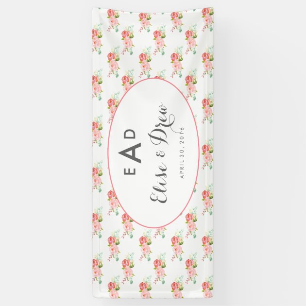 Floral Monogram Banner