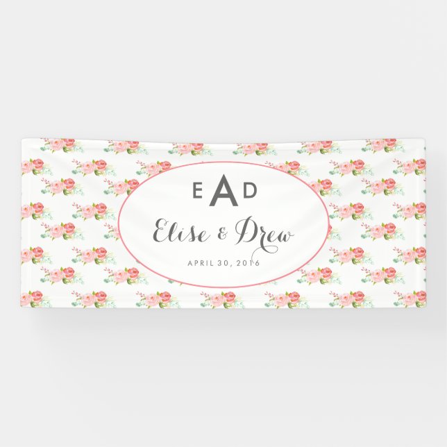 Floral Monogram Banner (Horizontal)