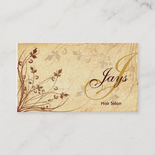 Floral Monogram Business Card