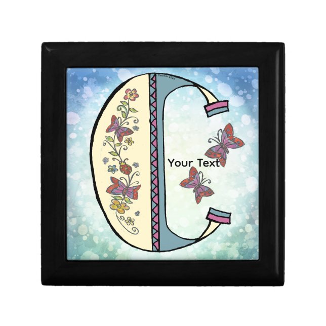 floral Monogram C Gift Box (Front)