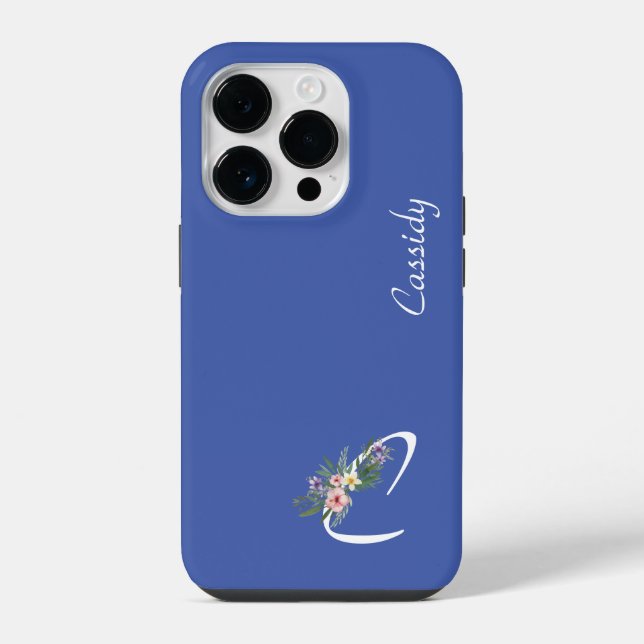 Floral Monogram c Retirement Iphone Case (Back)