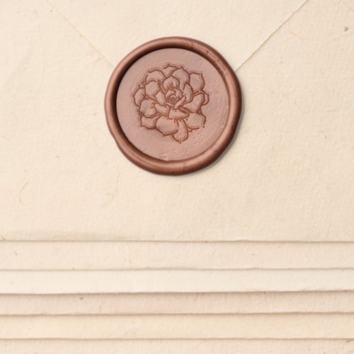 Floral Monogram Chic Elegant Formal Wedding  Wax Seal Sticker