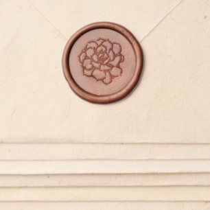 Floral Monogram Chic Elegant Formal Wedding Wax Seal Sticker