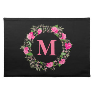 Floral Monogram Cloth Placemat