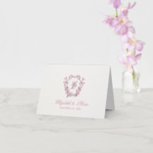 Floral Monogram Crest Wedding