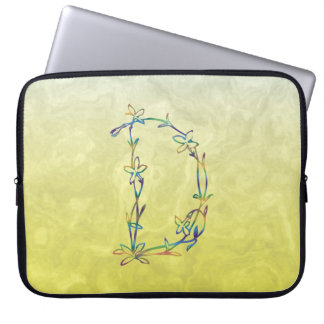 FLORAL MONOGRAM D LAPTOP SLEEVE