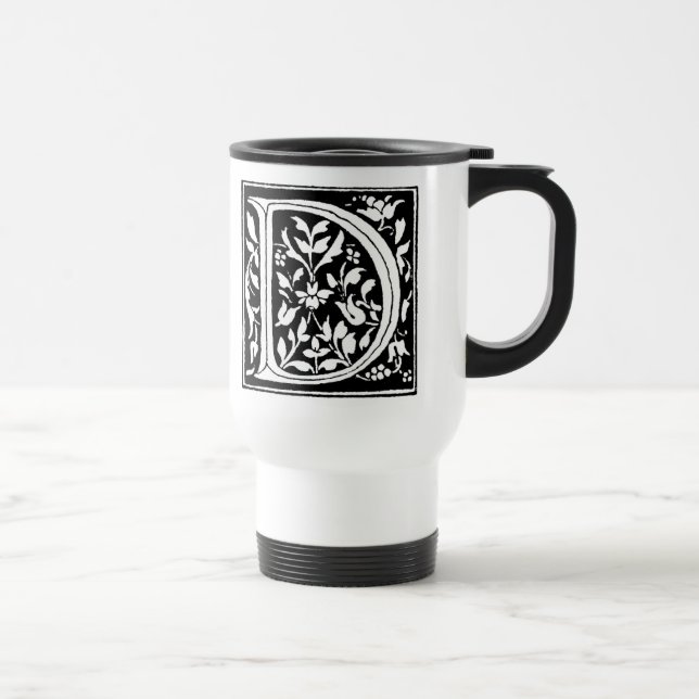 Floral Monogram 'D' - Mug (Right)