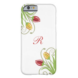 Floral Monogram Design Barely There iPhone 6 Case