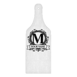 Floral Monogram Design Cutting Board