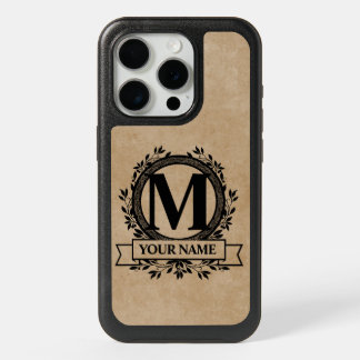 Floral Monogram Design iPhone 15 Pro Case