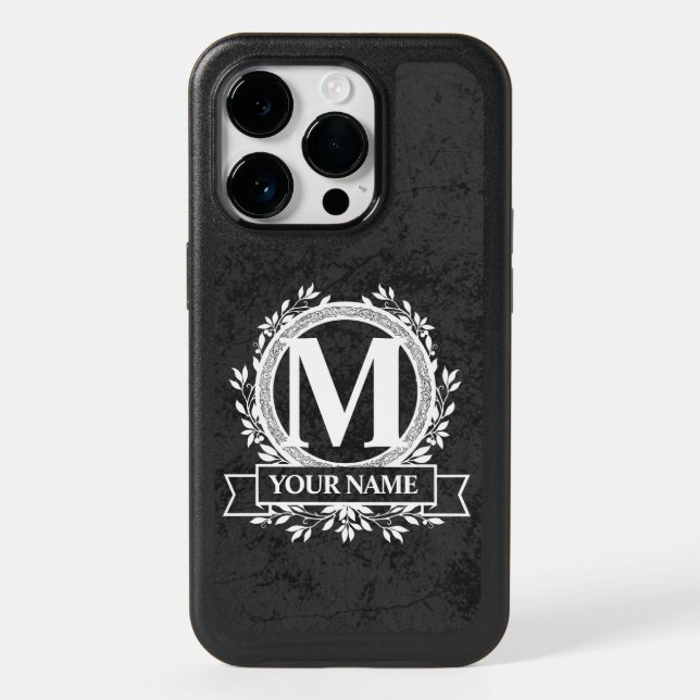 Floral Monogram Design OtterBox iPhone Case (Back)