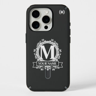 Floral Monogram Design iPhone 15 Pro Case