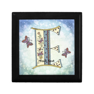 floral Monogram E Gift Box