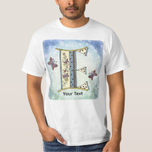 floral Monogram E t-shirt