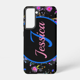 Floral Monogram Elegant  Samsung Galaxy S21 Case